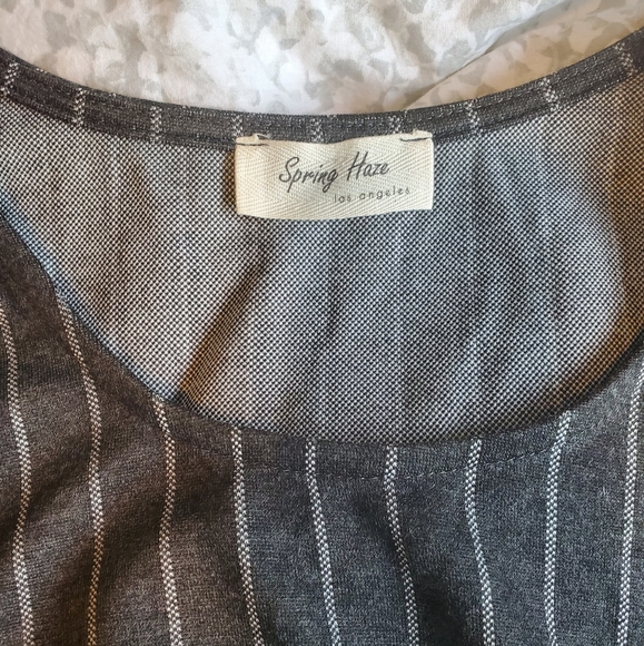 ❌SOLD❌ Pinstripe Bodycon Knot Mini Dress - Picture 7 of 7